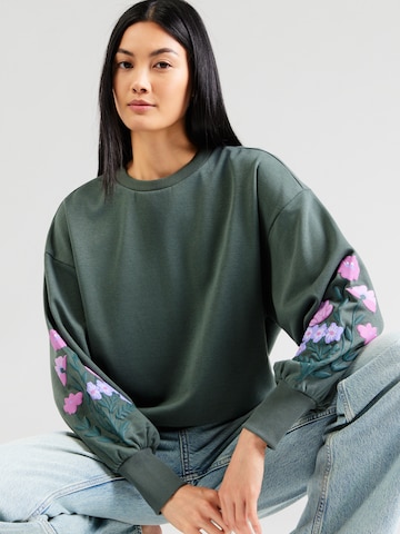 ONLY Sweatshirt 'ONLBROOKE' i grøn: forside