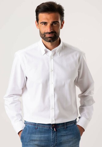 Black Label Shirt Regular Fit Businesshemd 'OXFORD' in Weiß: predná strana