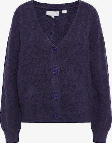 Usha Knit cardigan in Purple: front