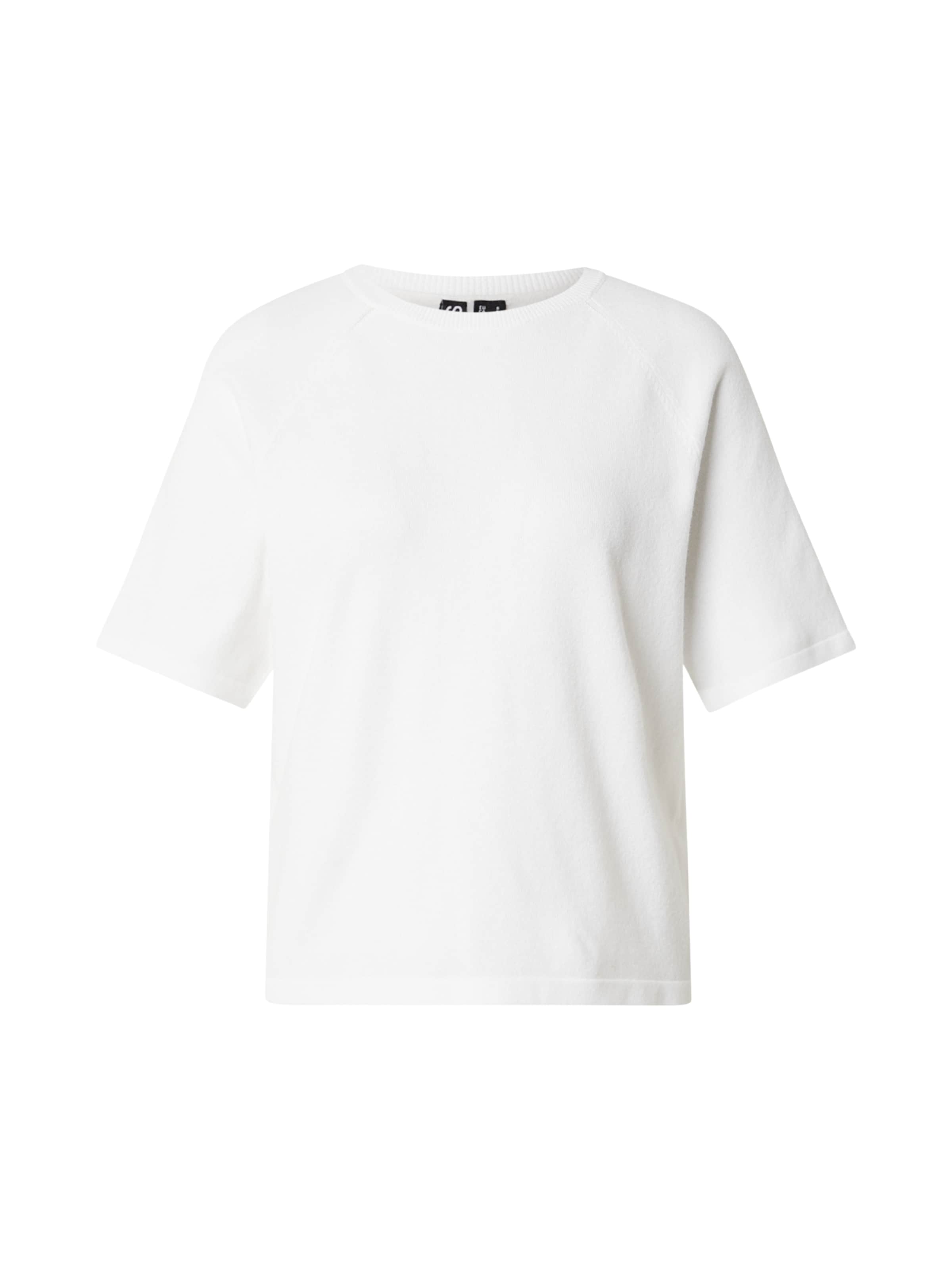 PIECES Sweter 'PCBREE' w kolorze biały: przód