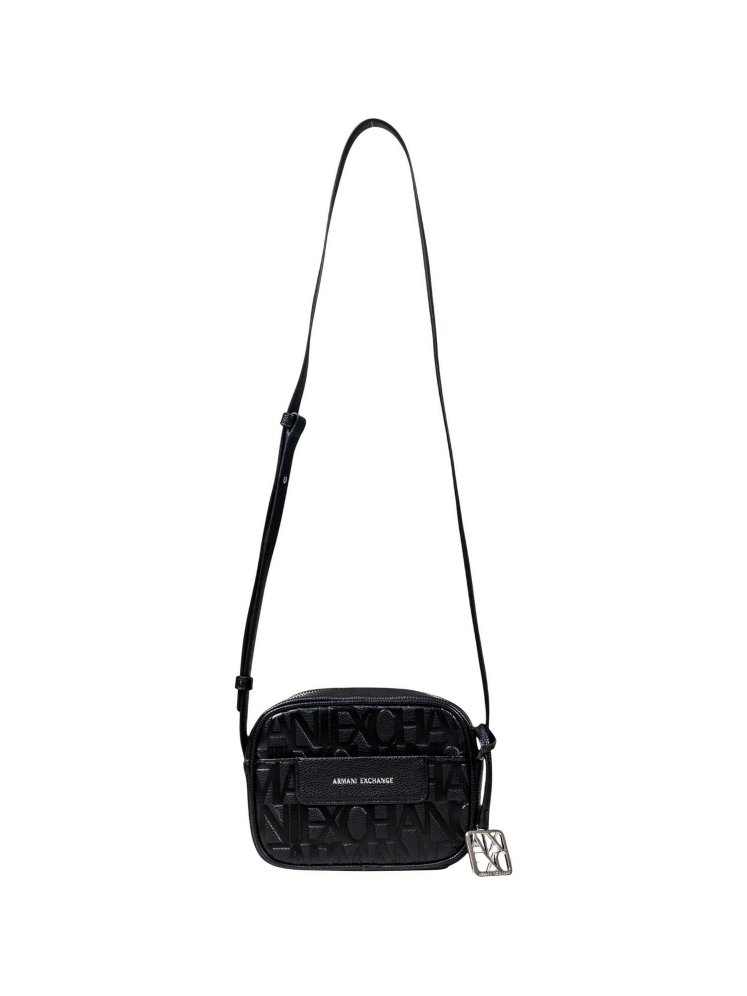 ARMANI EXCHANGE - Bolso de hombro en negro: frente