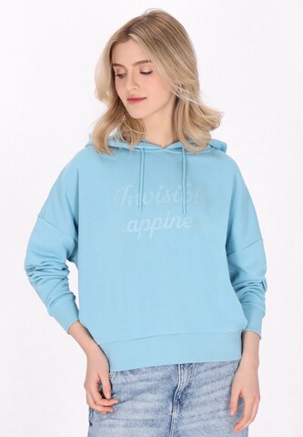 MYMO Sweatshirt 'Back To School' in Blauw: voorkant