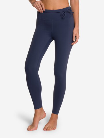 OCEANSAPART Skinny Sportbroek 'Gianna' in Blauw: voorkant