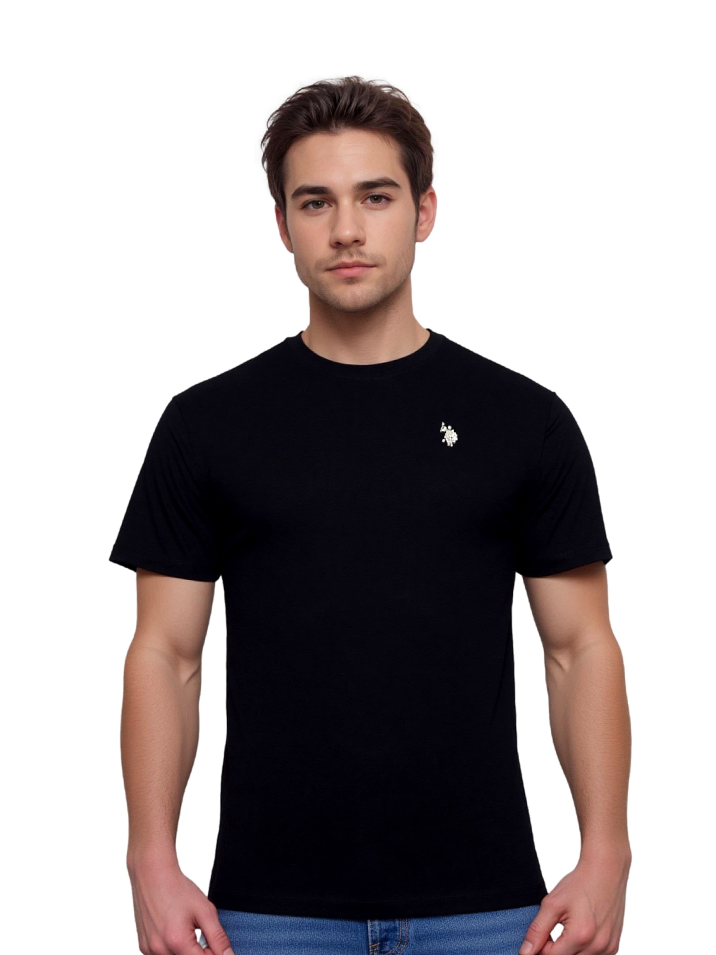 T-Shirt U.S. POLO ASSN. en noir : devant
