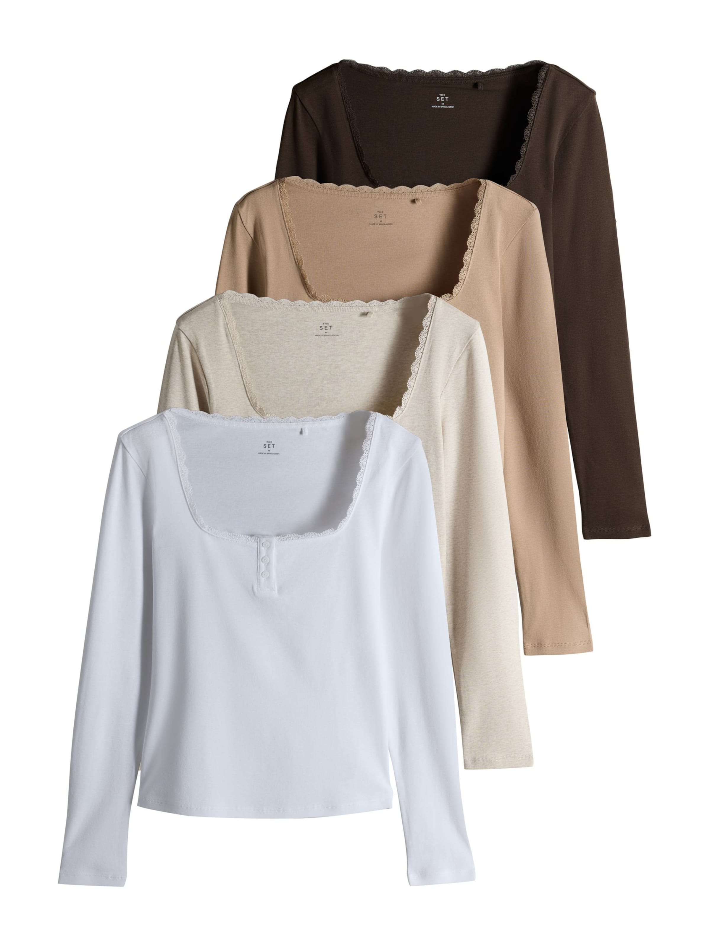 Maglietta di The Set in beige: frontale