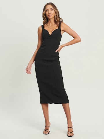 BWLDR Cocktail Dress 'ELIDIA' in Black: front