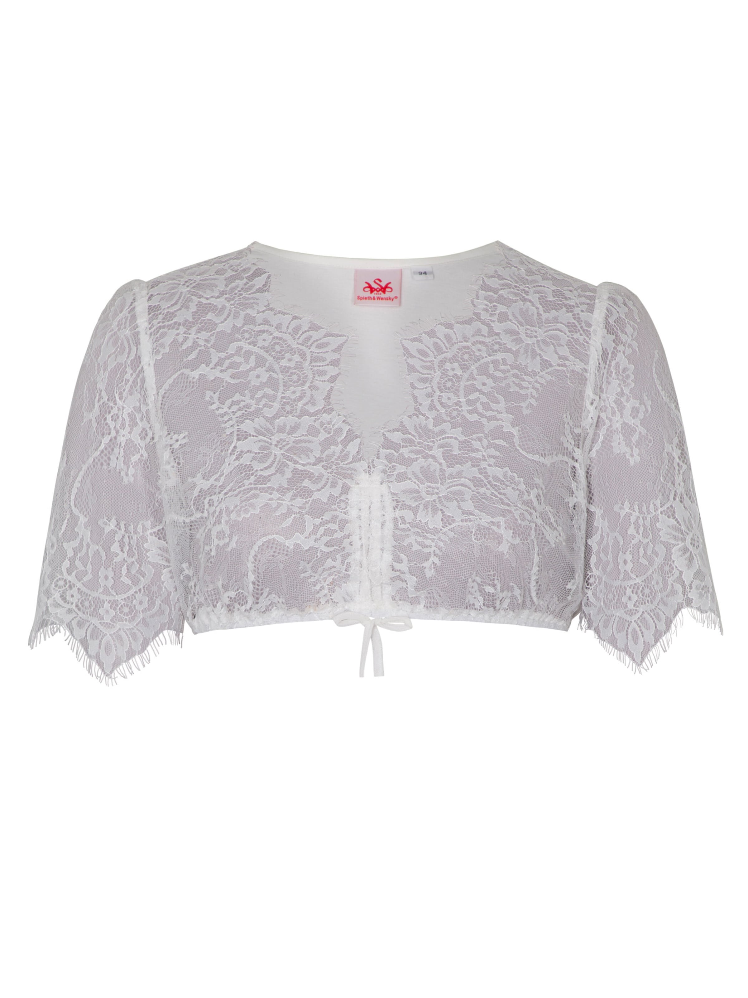 SPIETH & WENSKY Dirndlbluse 'Gilling' in Weiß: Vorderseite