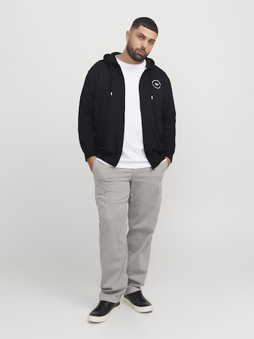 Jack & Jones Plus Sweatjacke in Schwarz