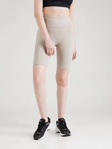 Skinny Pantaloni sport de la Reebok pe gri: față