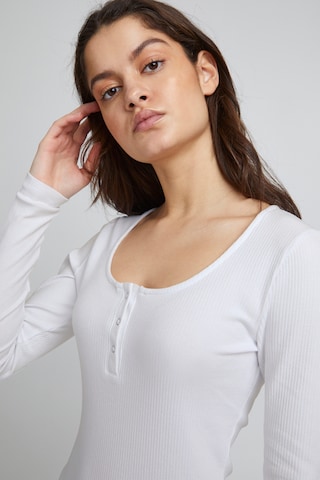 ICHI Sweatshirt 'IHSUPER LS' in Weiß