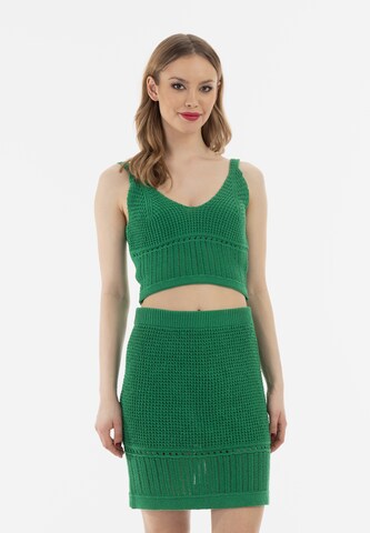 faina Top in Green: front