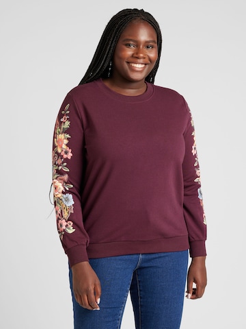 ONLY Carmakoma Sweatshirt 'CARSonny' in Rot: Vorderseite
