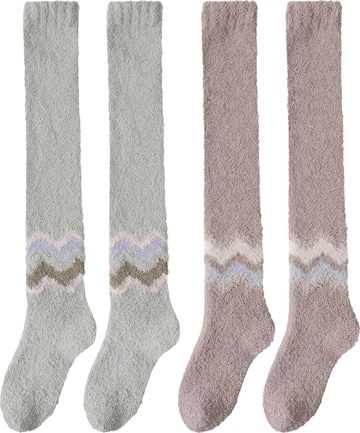 BONVERANO Over the Knee Socks in Brown: front