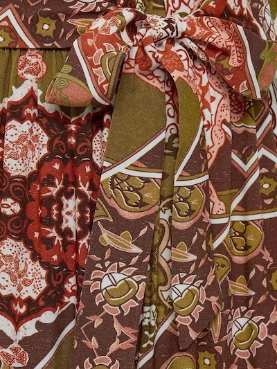 Hiccup Hose in braun / khaki / burgunder / weiß, Produktansicht