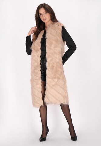Gilet di faina in beige