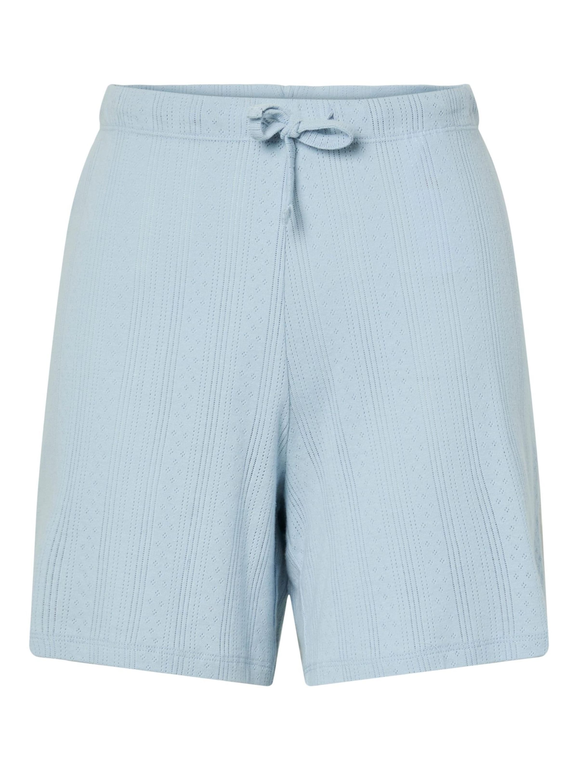 PIECES Regular Trousers in Blue: front