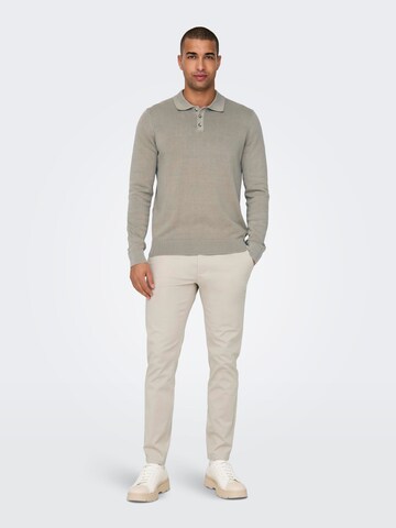 Coupe slim Pantalon chino 'MARK LUCA LIFE' Only & Sons en beige