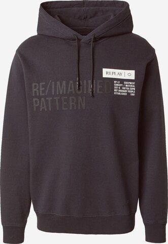 Sweat-shirt REPLAY en noir : devant