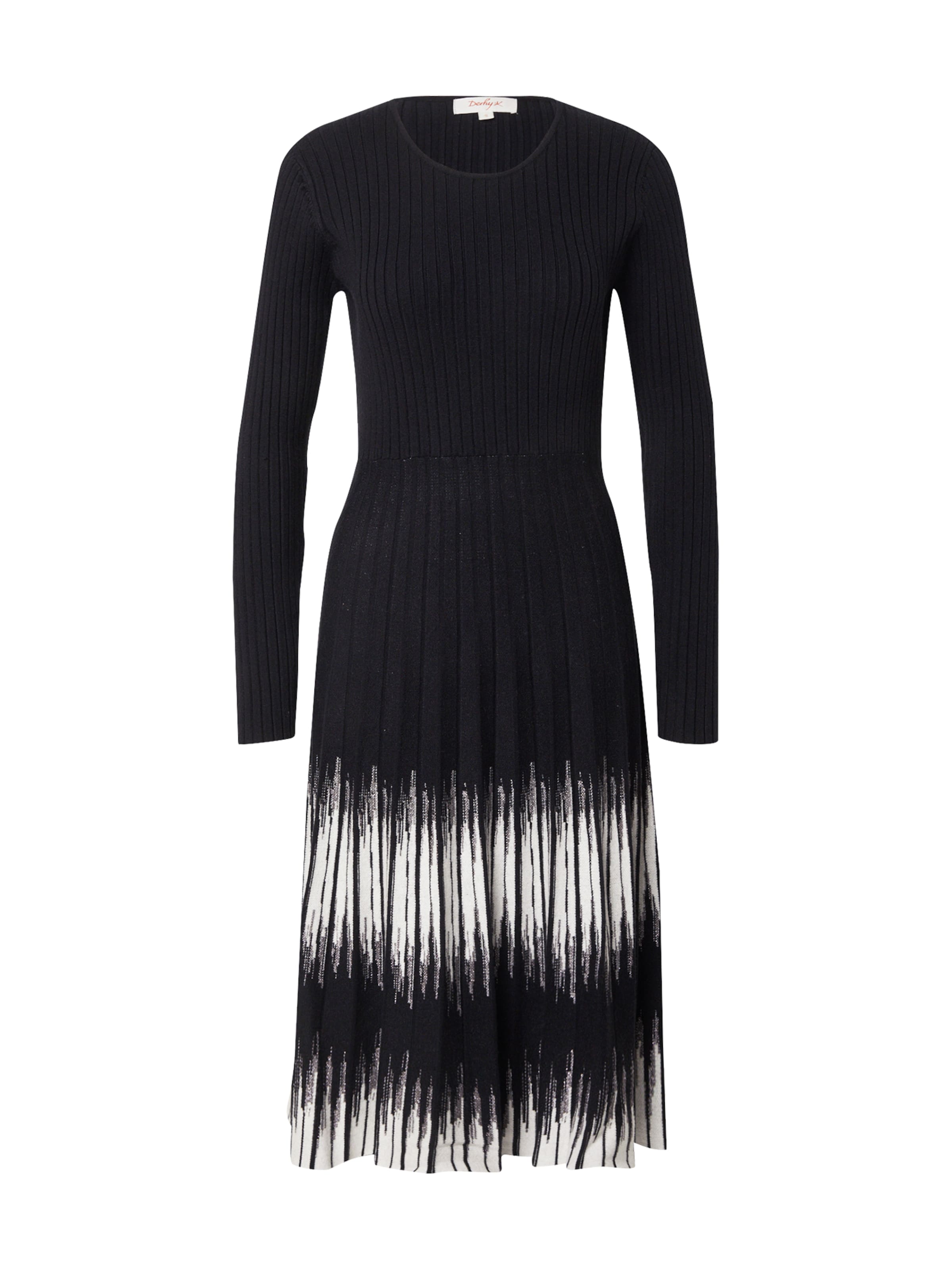 Derhy Kootud kleit 'CATHY', värv must: eest vaates