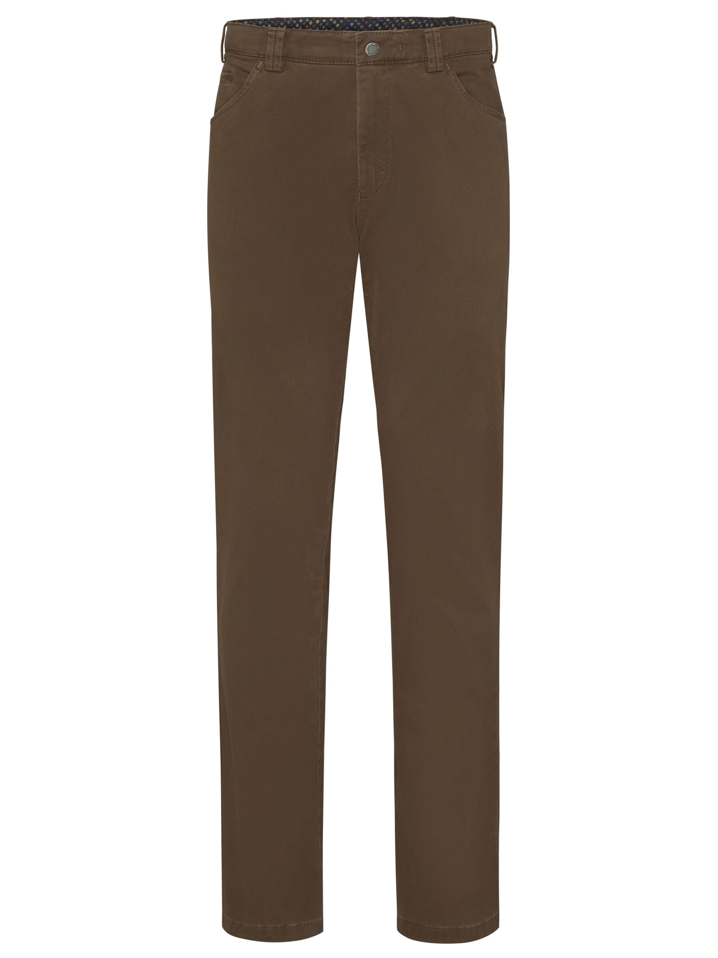 MEYER Chino Pants in Brown: front