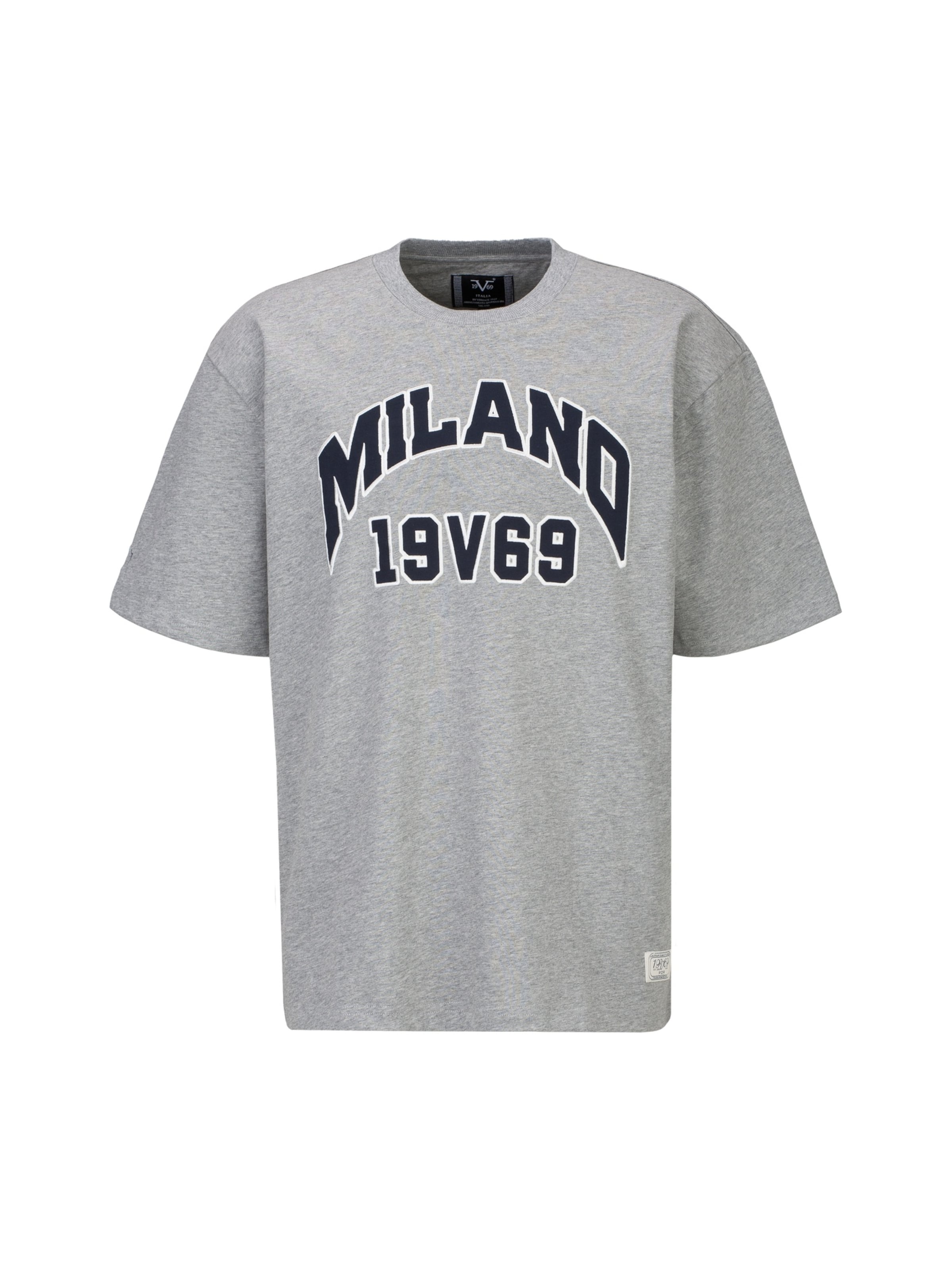 19V69 ITALIA - Camiseta 'Tamaro College' en gris: frente