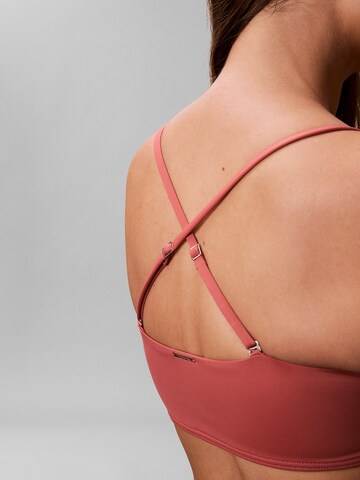 Calvin Klein Swimwear Bandeau Bikinitop 'Essentials' in Rot