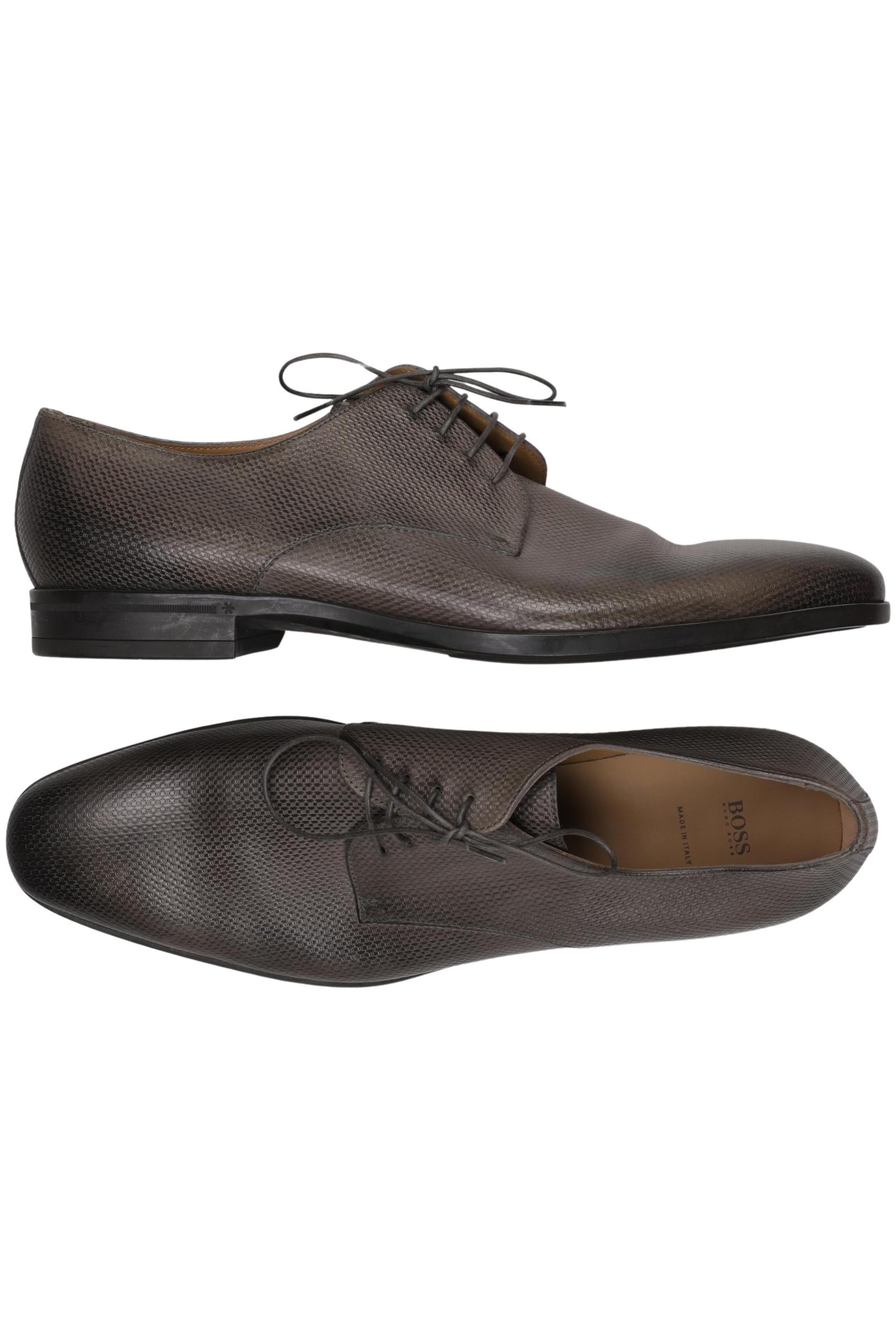 BOSS Black Flats & Loafers in 46 in Brown: front