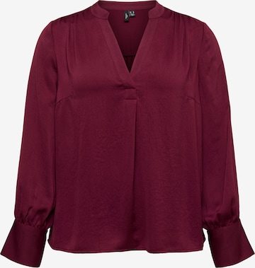 Camicia da donna 'VMCMASANA' di Vero Moda Curve in rosso: frontale