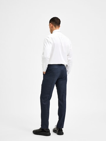 SELECTED HOMME Slim fit Pleated Pants 'Logan' in Blue