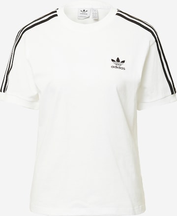 Tricou 'Adicolor Classics 3-Stripes' de la ADIDAS ORIGINALS pe alb: față