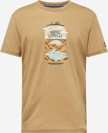 super.natural Performance Shirt 'YES WE CANNED' in Beige: front