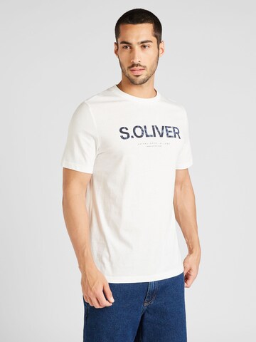 T-Shirt s.Oliver en blanc : devant