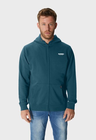 Oldskull Zip-Up Hoodie 'Basic Osk Logo' in Green: front