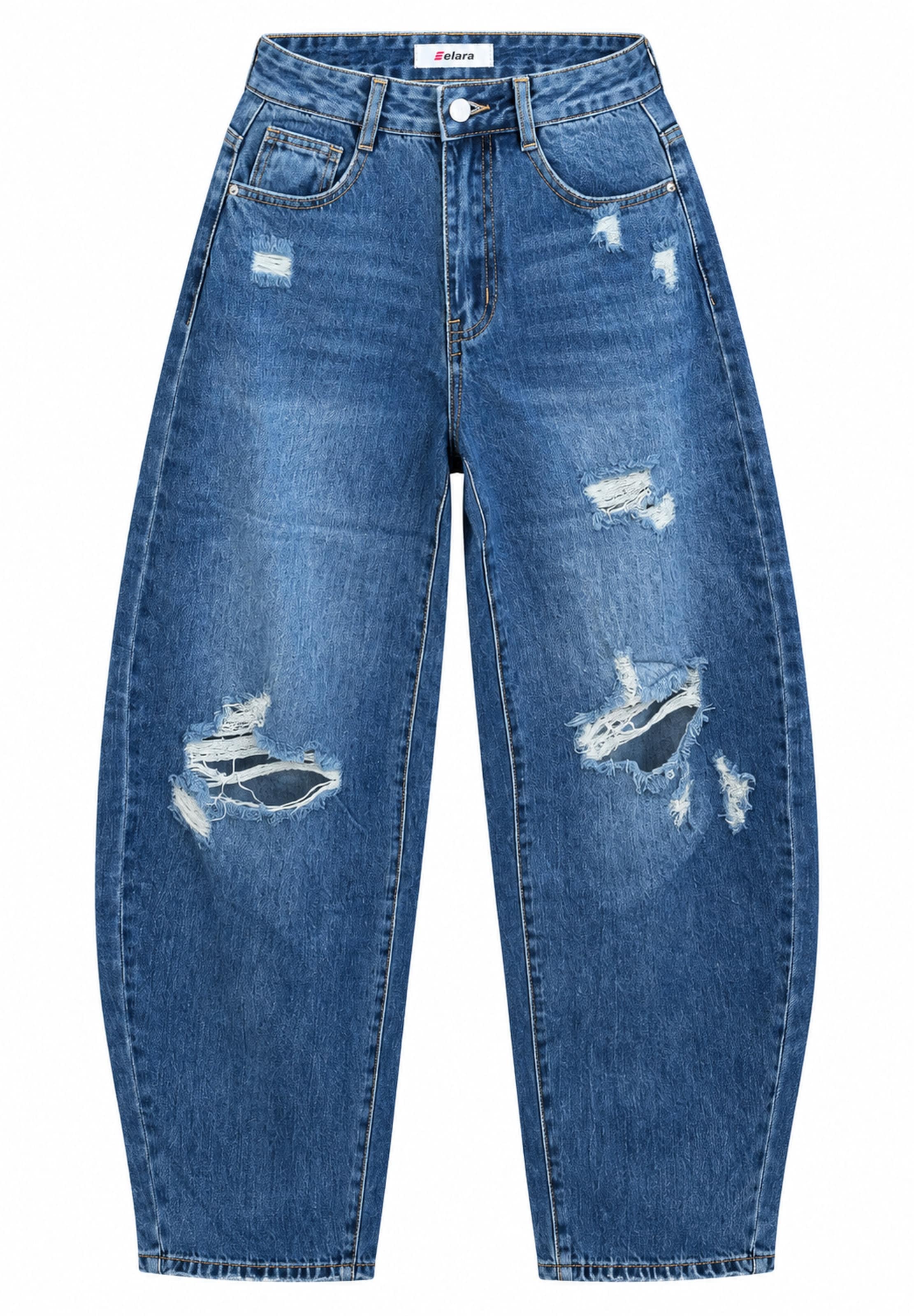 Elara Vat Jeans in Blauw: voorkant