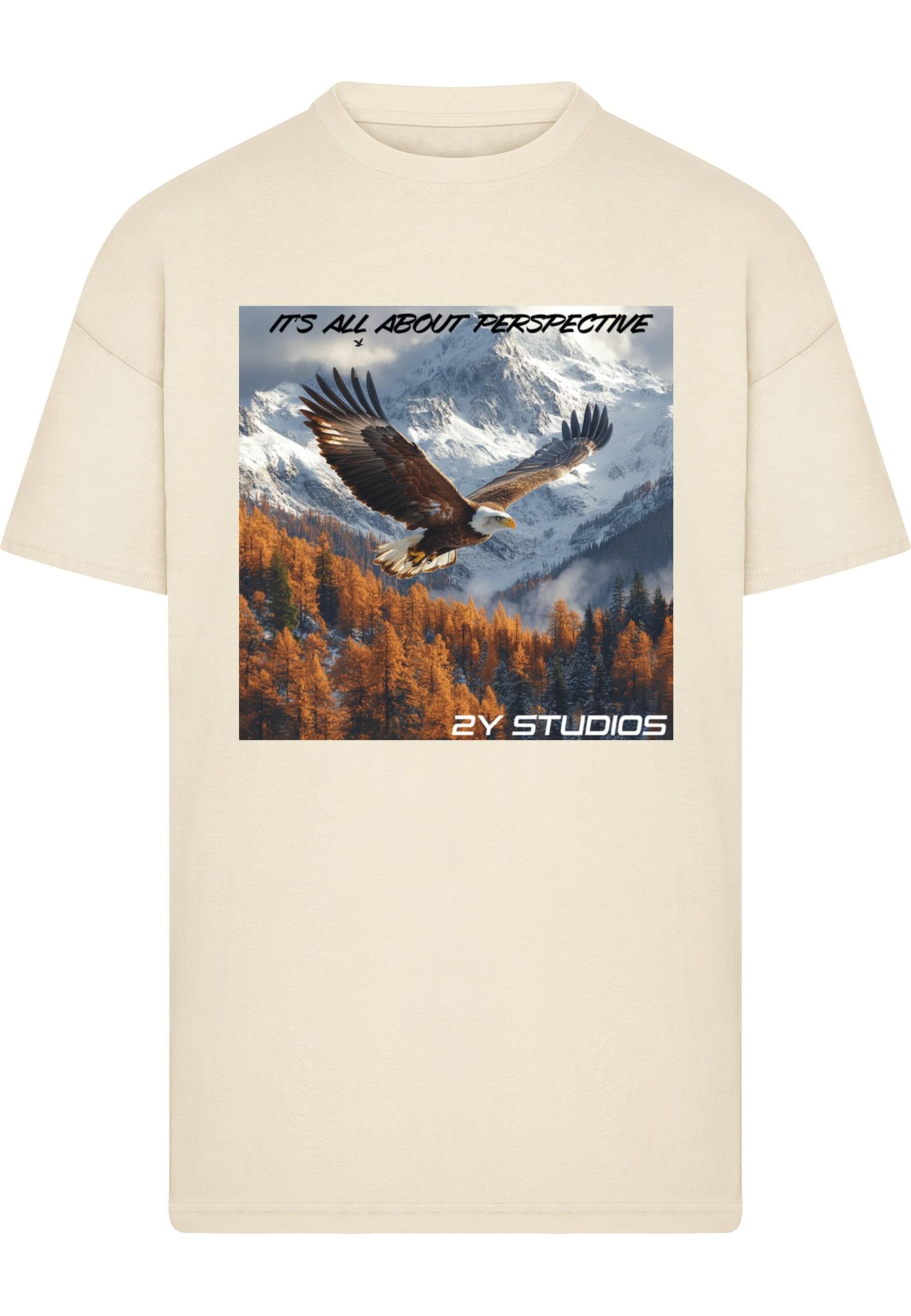2Y Studios Shirt 'Mountain View' in Beige: Vorderseite