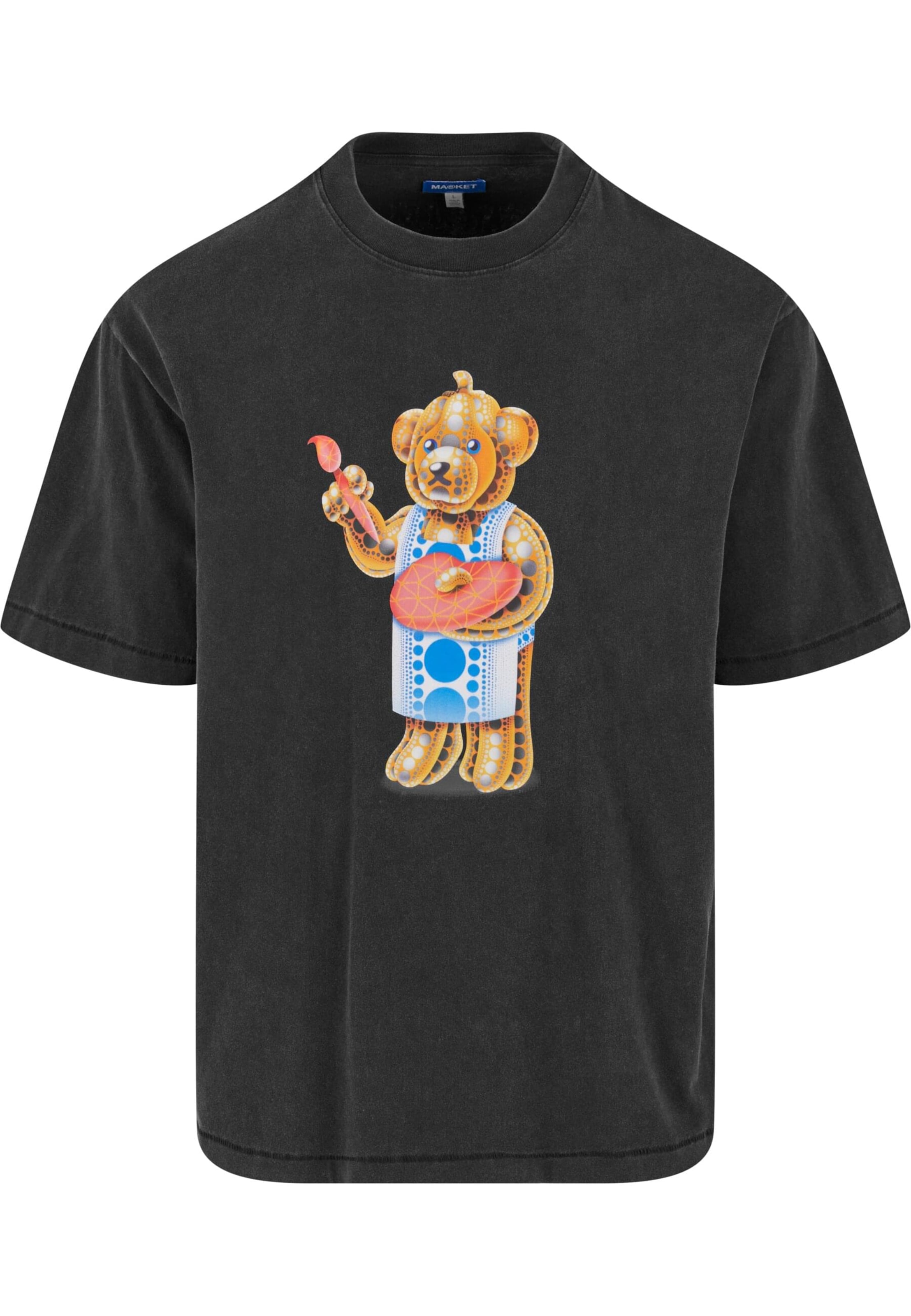 MARKET Shirt 'Infinity Bear' in Black: front
