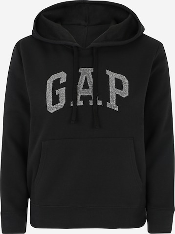 Gap Petite Sweatshirt 'HERITAGE' in Black: front