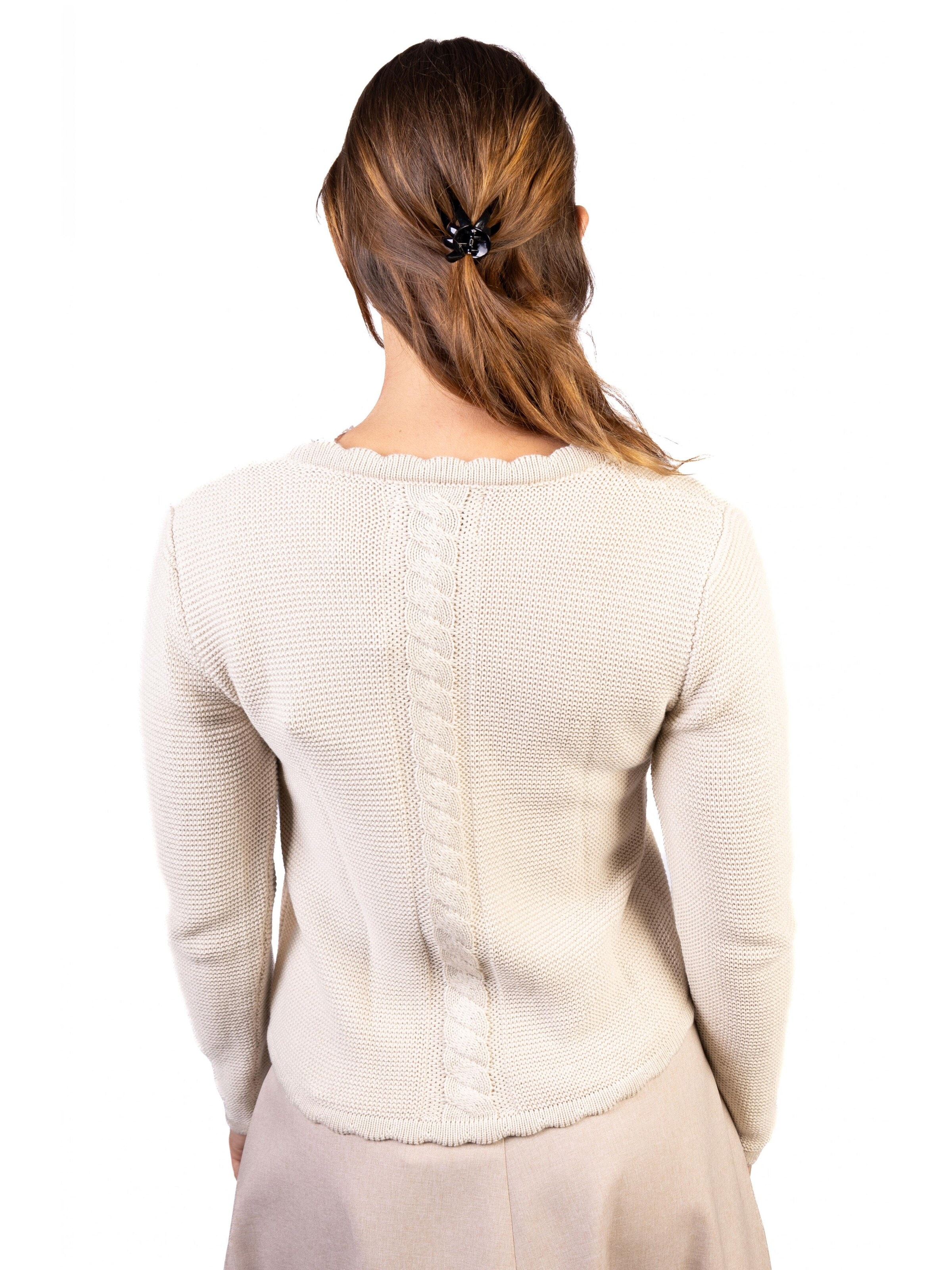 Trachtl Knit cardigan 'Mona Taupe' in Beige