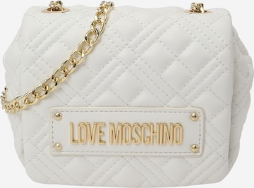 Love Moschino Чанта с презрамки в бяло: отпред