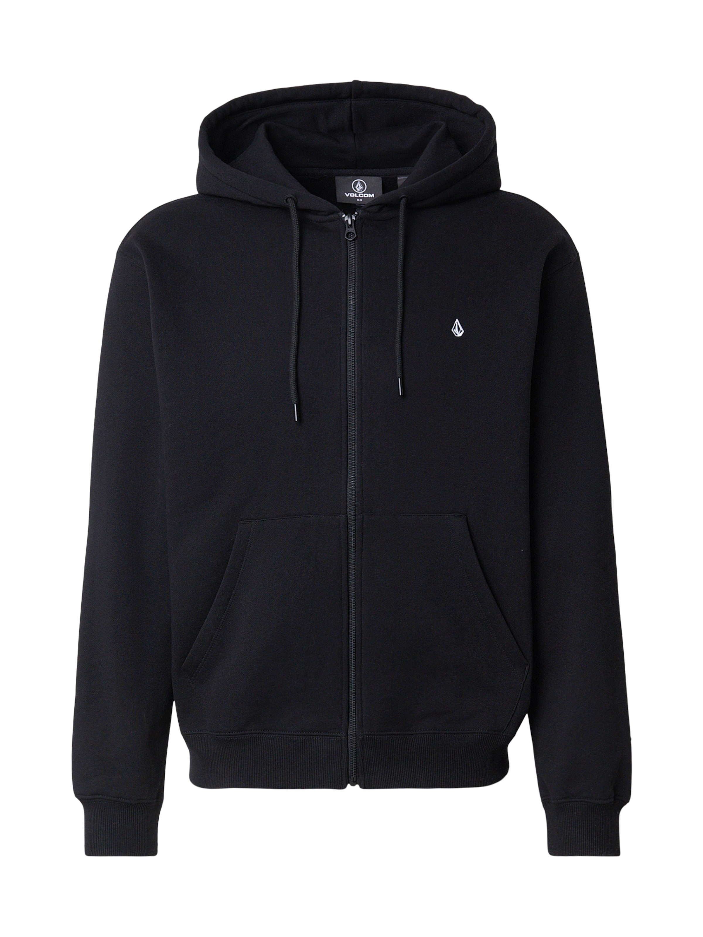 Volcom Ζακέτα φούτερ 'SINGLE STONE' σε μαύρο: μπροστά
