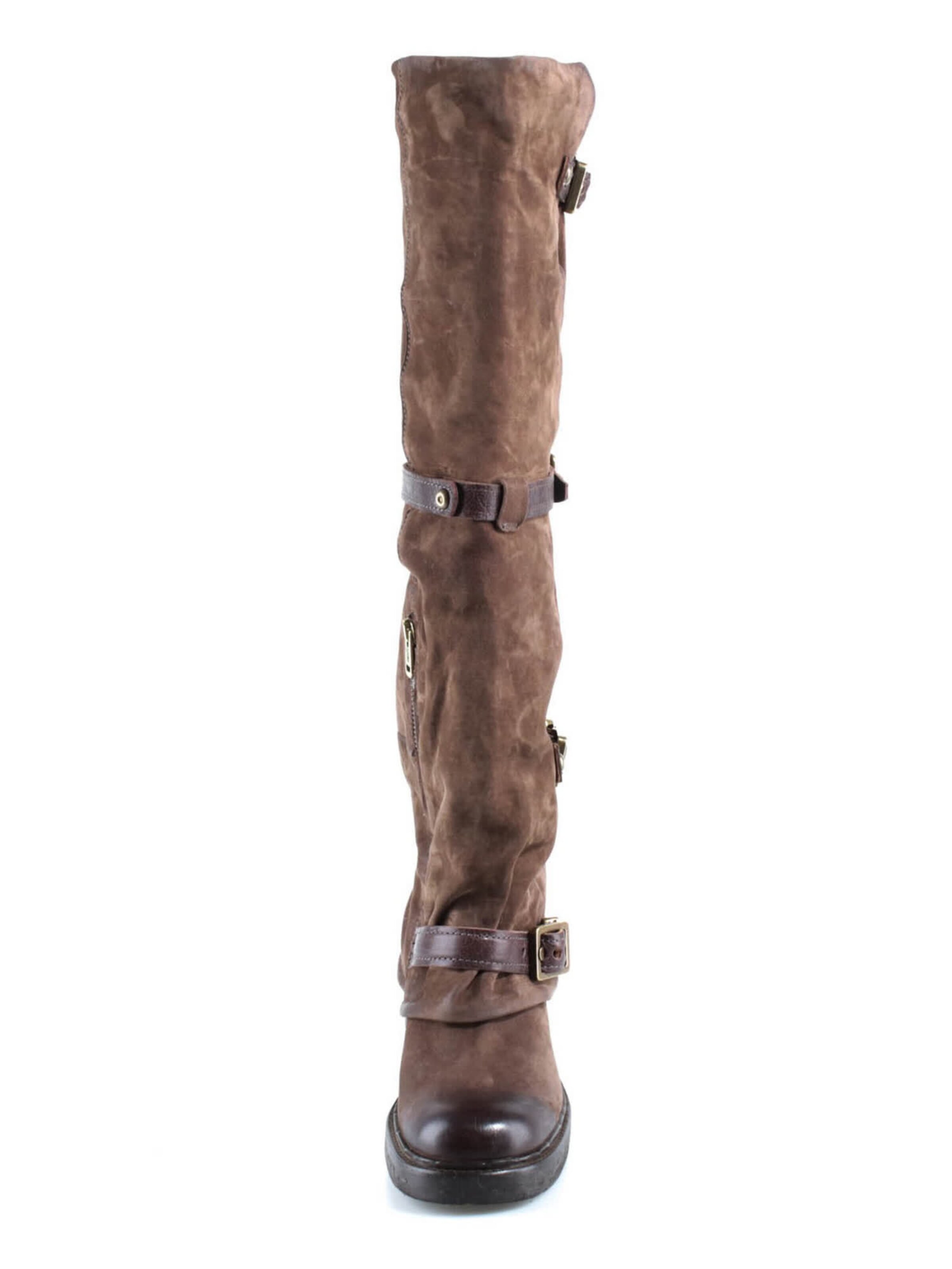 A.S.98 Overknees 'Soren' in Brown: front