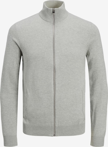 JACK & JONES Strickjacke 'EMIL' in Grau: predná strana