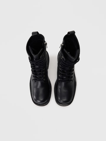 REPLAY Μποτάκι με κορδόνια σε μαύρο