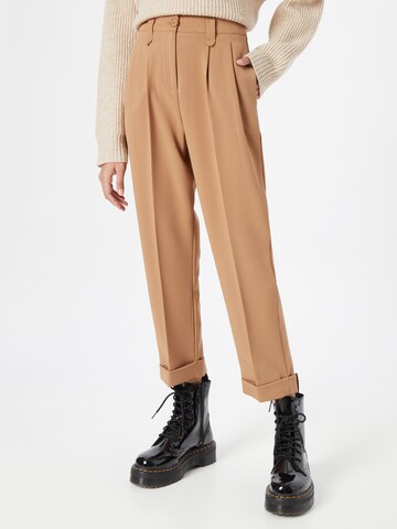 OVS Regular Pleat-Front Pants in Beige: front