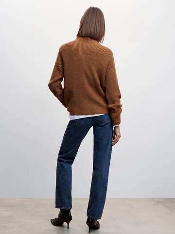 MANGO Sweater 'Joan' in Brown