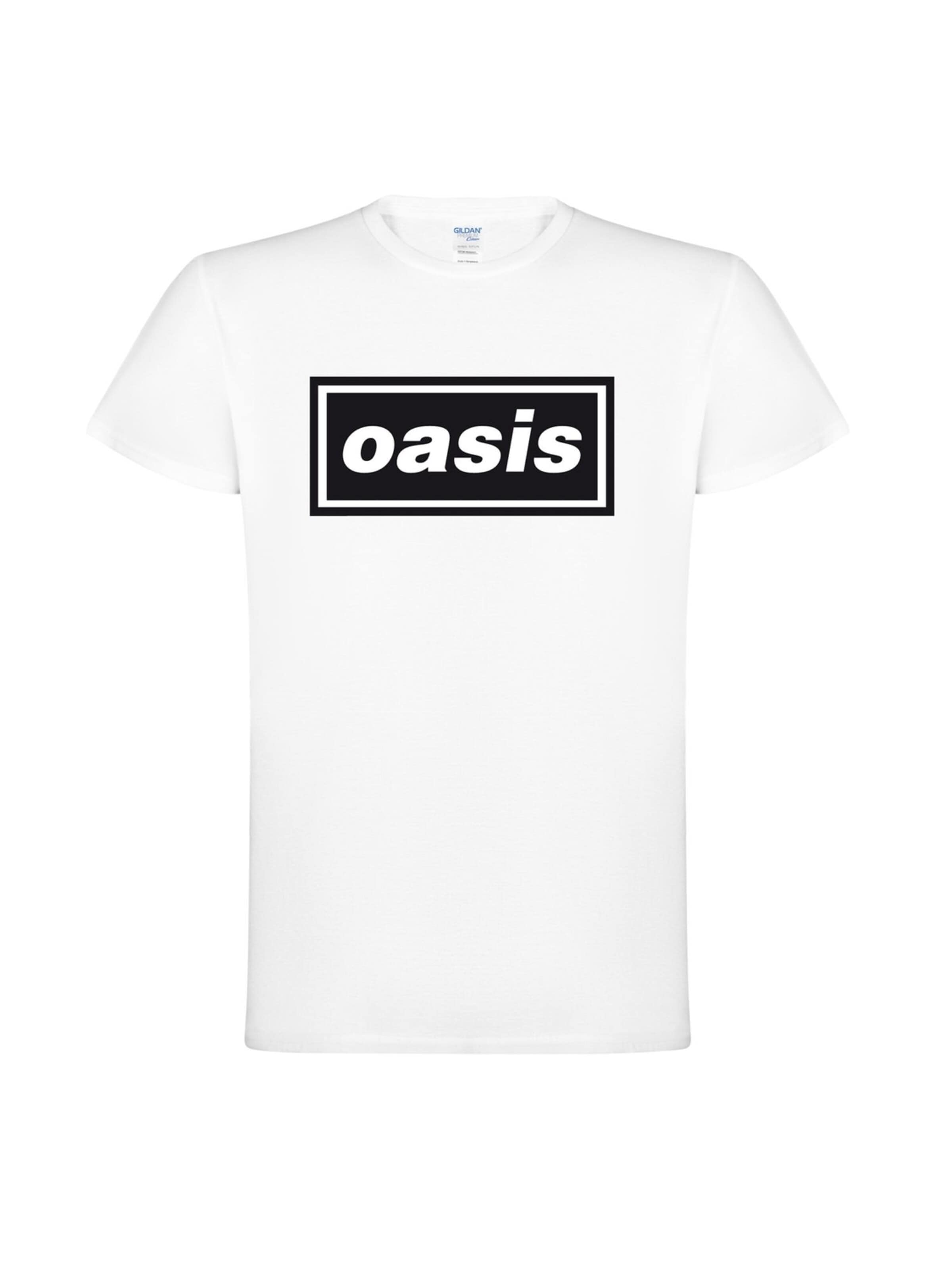 Oasis Koszulka 'Oasis Decca Logo' w kolorze biały: przód