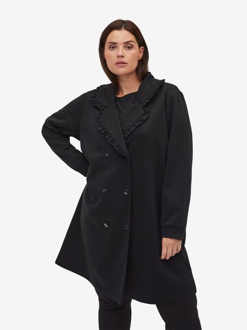 Zizzi Between-Season Jacket in Black: front