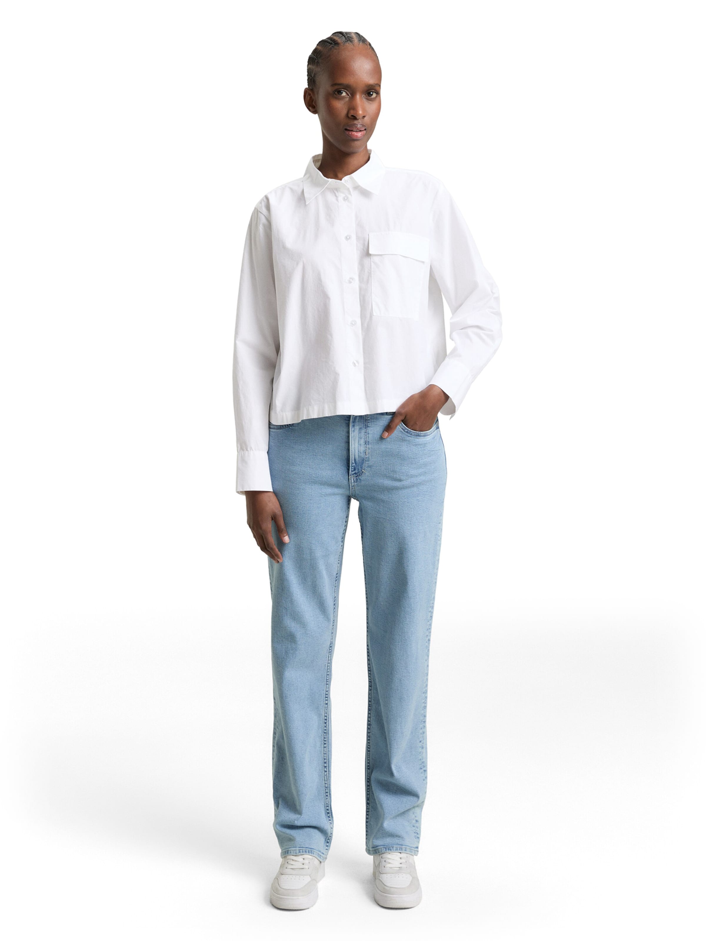 TOM TAILOR DENIM Μπλούζα σε λευκό