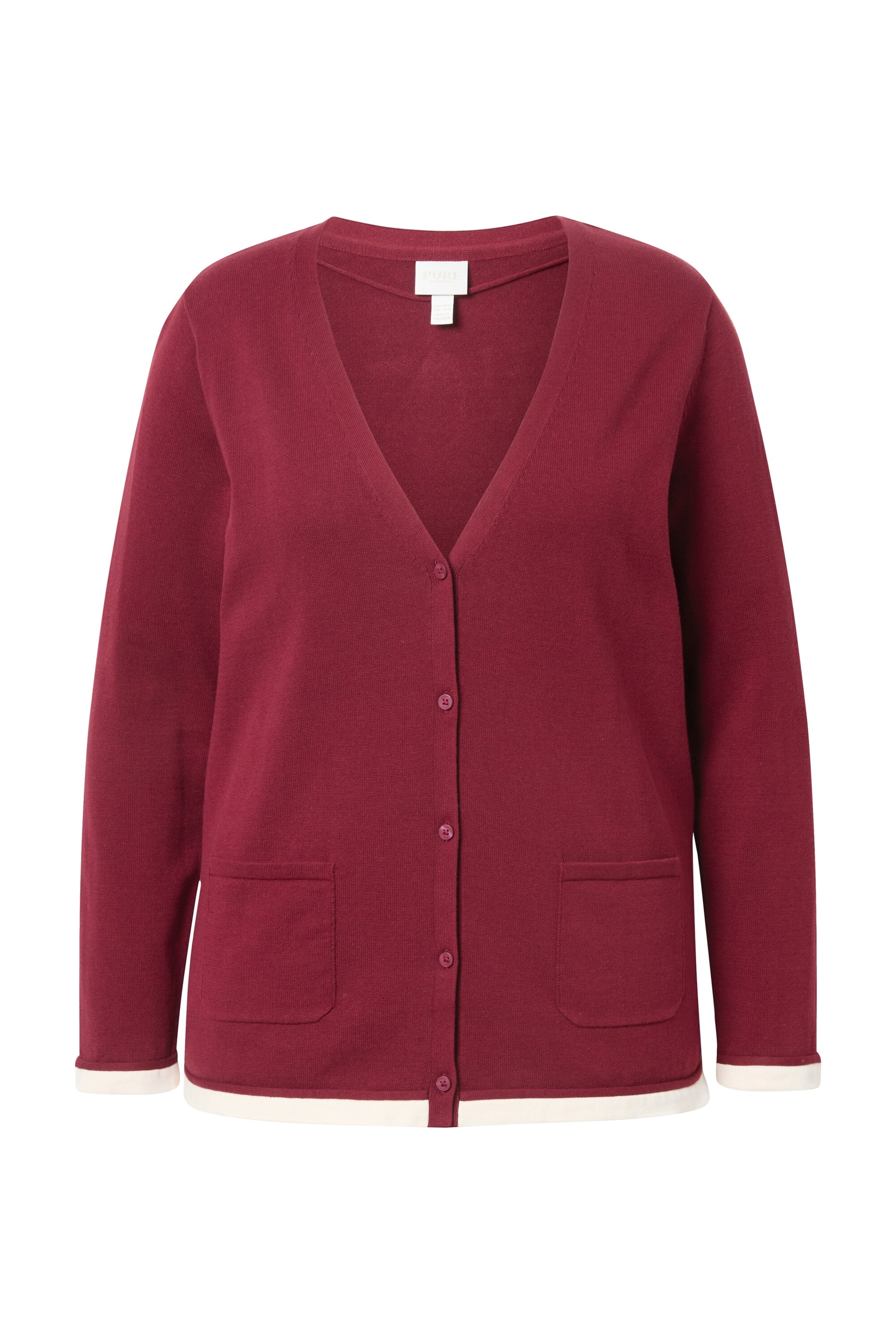 Ulla Popken Strickjacke in Rot: Vorderseite