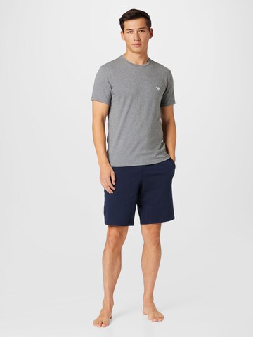 Emporio Armani Short Pajamas in Blue: front